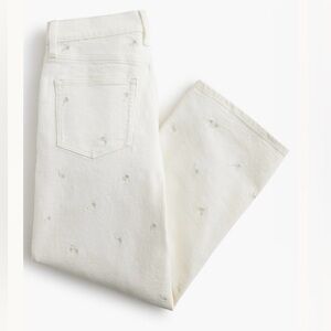 Jcrew wide-leg embroidered cropped jean